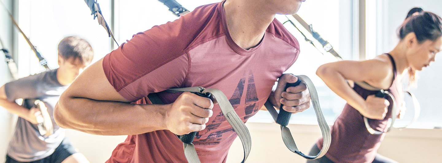 people doing TRX suspension training