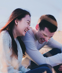 man and woman enjoying each other's company